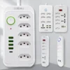 Régua de Tomadas e Filtro de Linha com Tomada USB - Extensão Elétrica 100-220V, 10A, Proteção de Energia