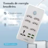 Régua de Tomadas e Filtro de Linha com Tomada USB - Extensão Elétrica 100-220V, 10A, Proteção de Energia - Image 2